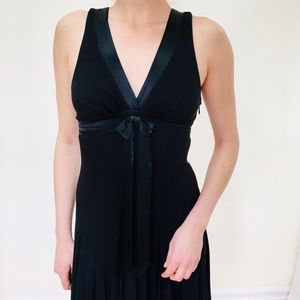 Bebe Classic black midi dress
